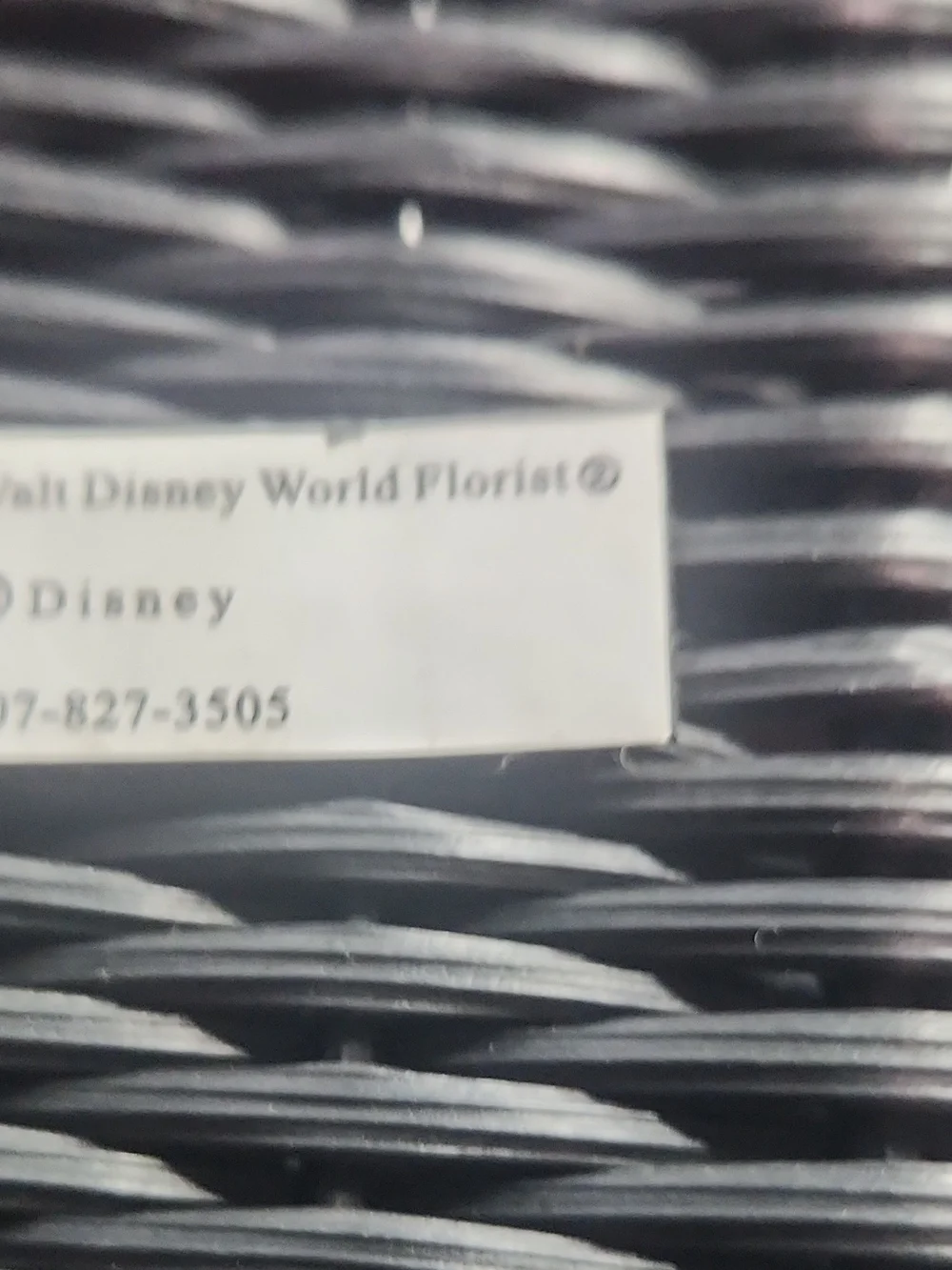 Disney Black Woven Mickey-Shaped Basket